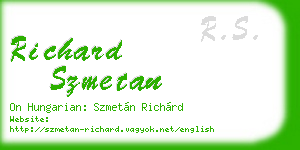 richard szmetan business card
