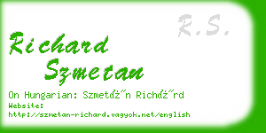 richard szmetan business card